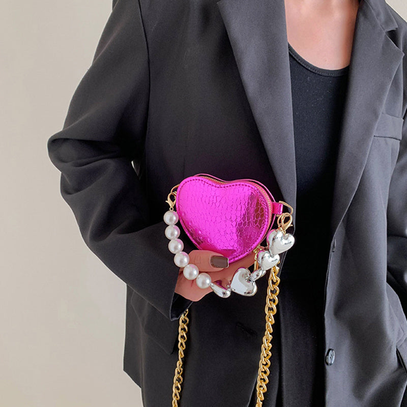 sac femmes Mini-forme à bandoulière perles à main mode mignon