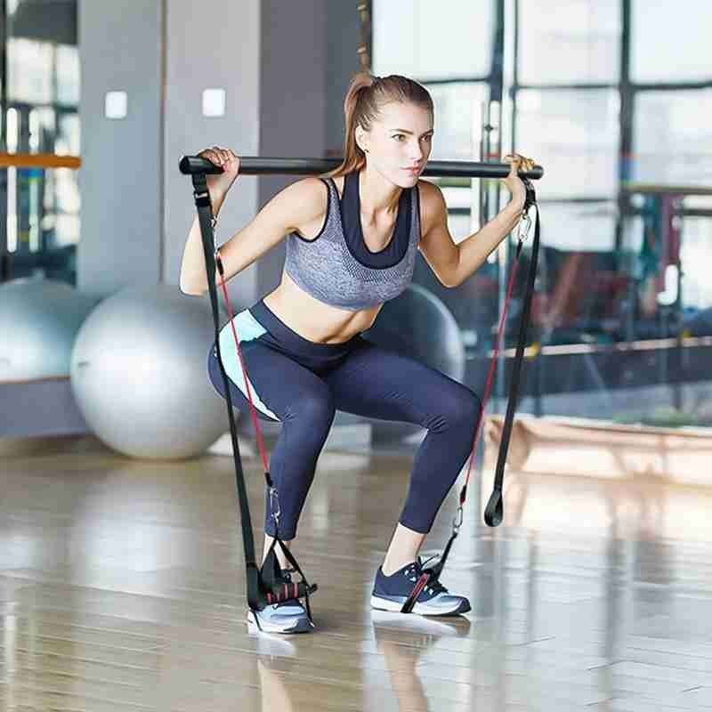 Kit de barre de Pilates avec bandes de résistance, équipement d'entraînement