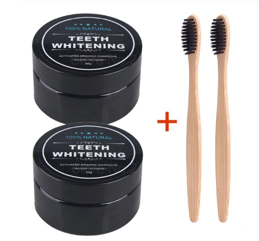 Poudre de blanchiment des dents au charbon de coco activé Hygiène bucco-dentaire