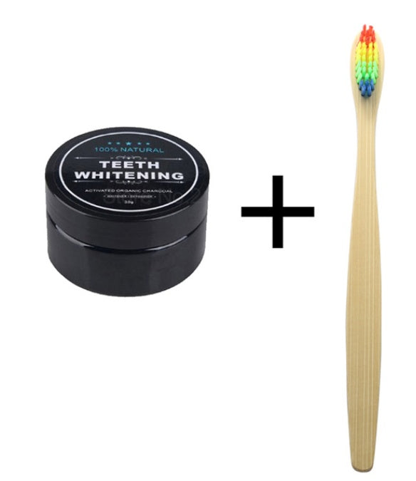 Poudre de blanchiment des dents au charbon de coco activé Hygiène bucco-dentaire