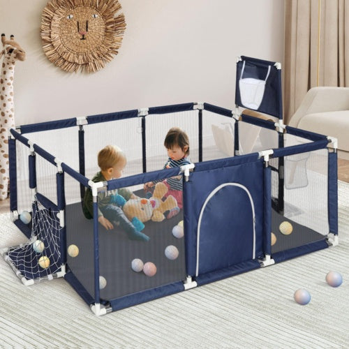 Grand parc pour bébé, parc de jeu d'intérieur, balles, piscine, panier