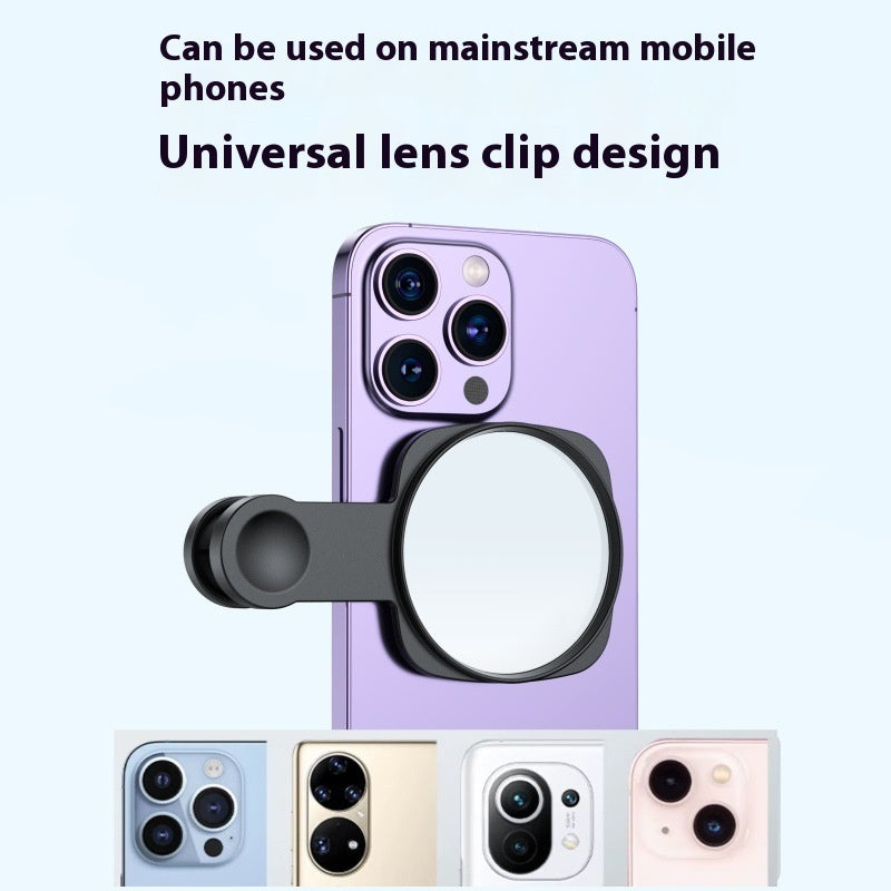 Caméra arrière de téléphone avec miroir réfléchissant et auto-prise de vue