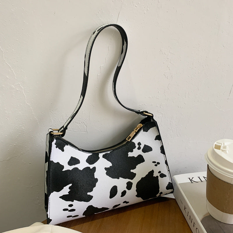 Sac à main de niche à rayures et à pois, imprimé léopard, à la mode, sous le bras