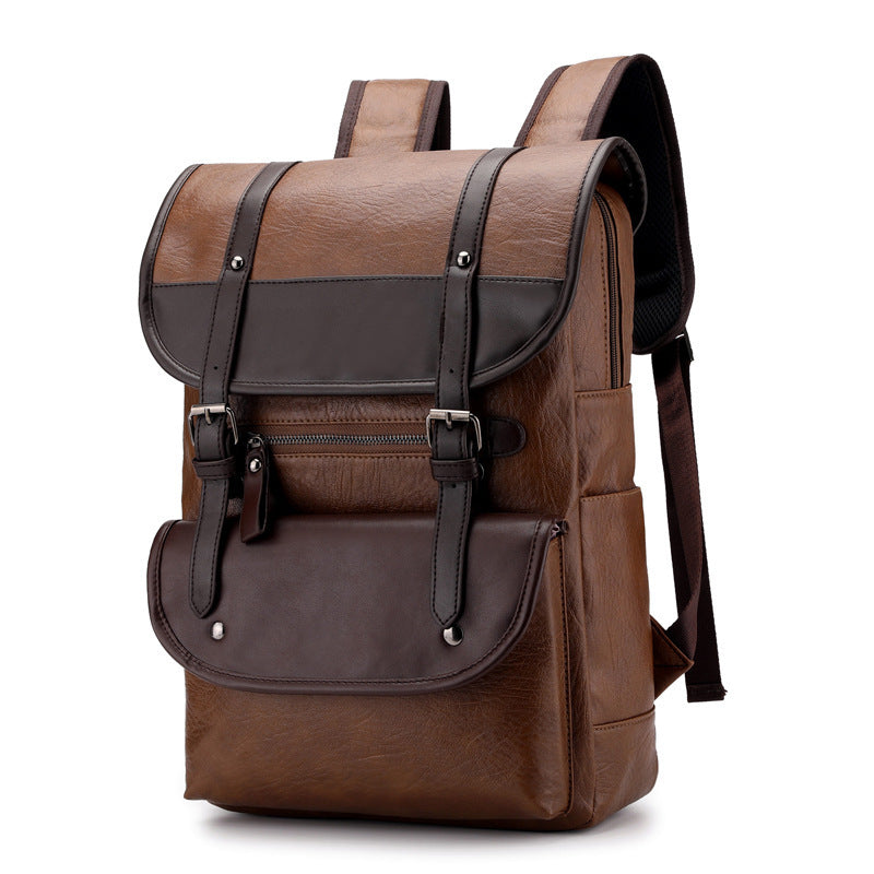 Nueva mochila impermeable de PU para estudiantes, bolso para computadora