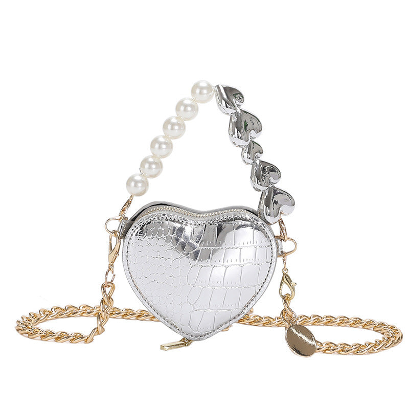 sac femmes Mini-forme à bandoulière perles à main mode mignon
