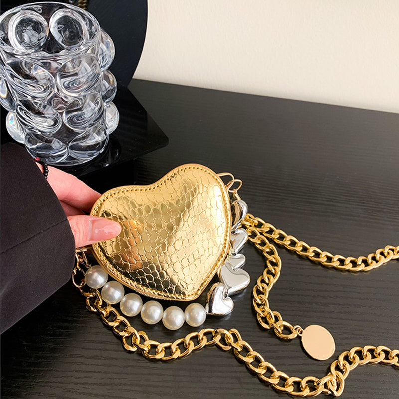 sac femmes Mini-forme à bandoulière perles à main mode mignon