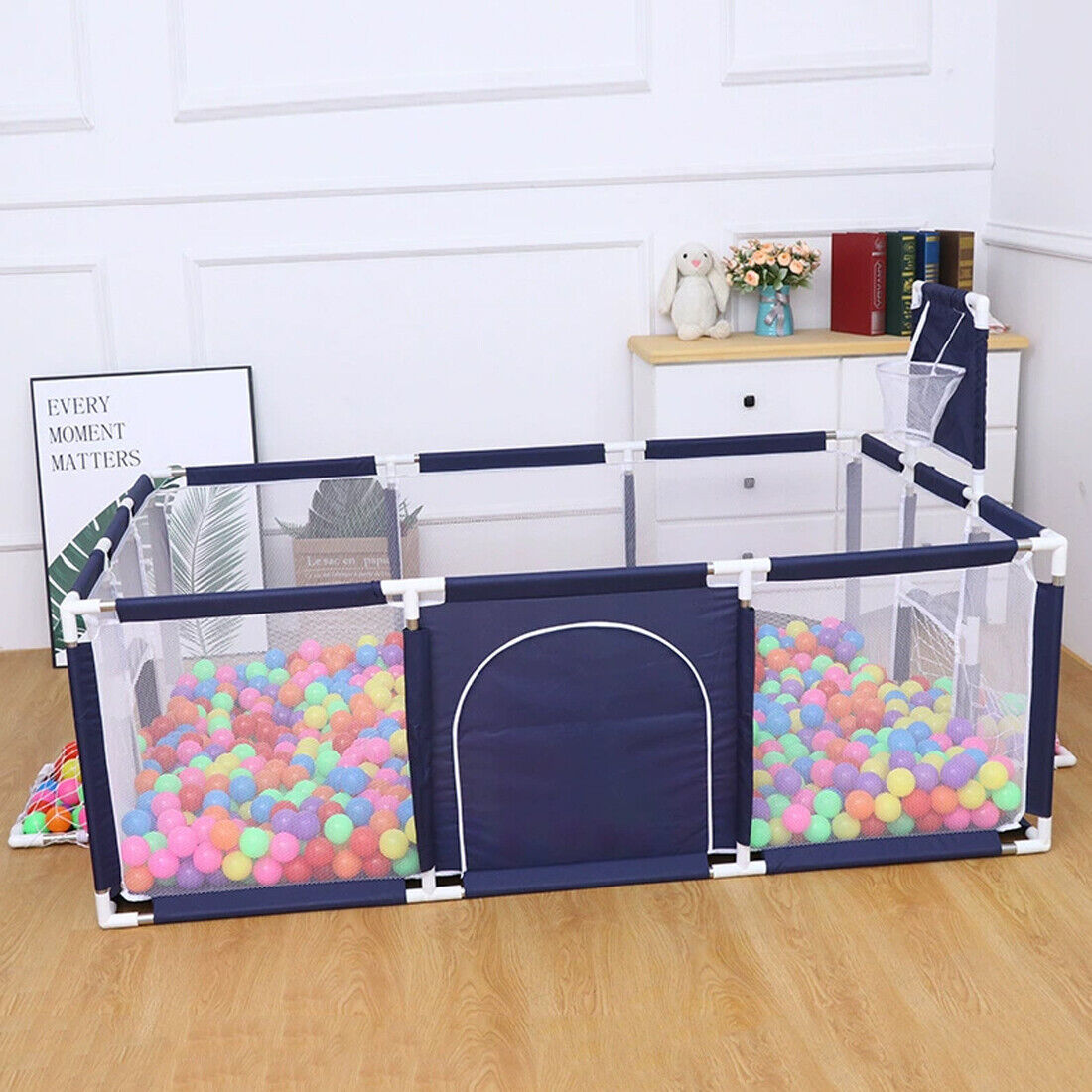 Grand parc pour bébé, parc de jeu d'intérieur, balles, piscine, panier