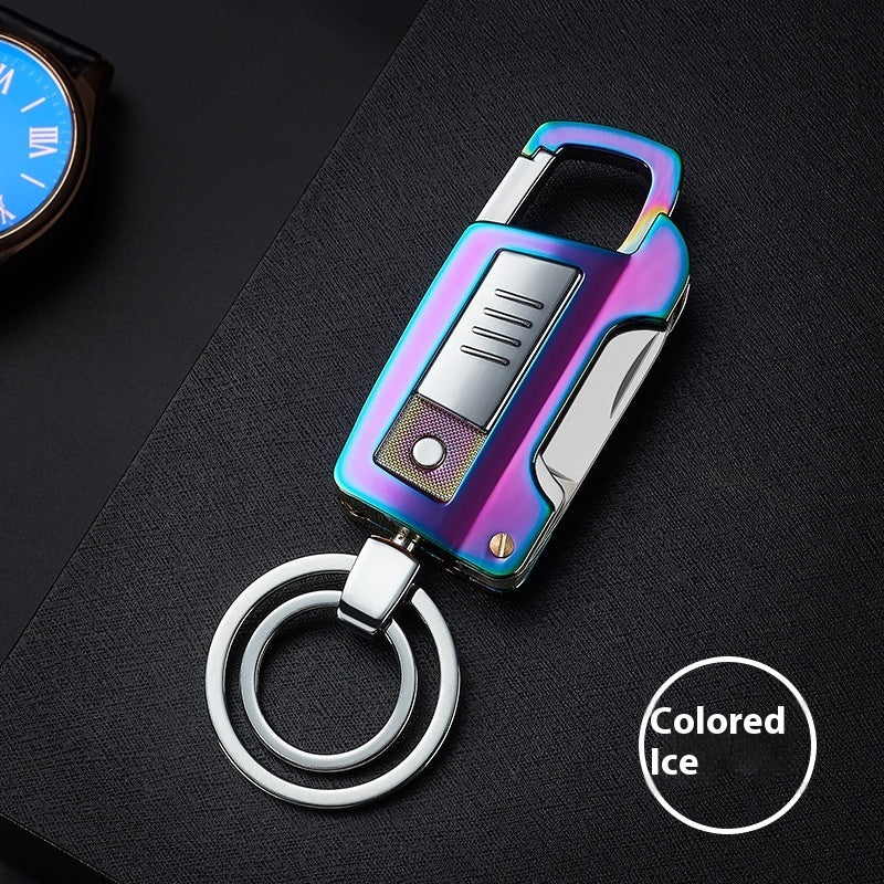 Porte-clés multifonctionnel avec allume-cigare et chargeur USB
