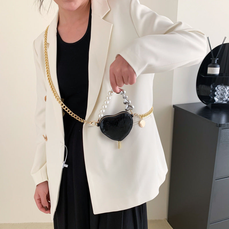 sac femmes Mini-forme à bandoulière perles à main mode mignon