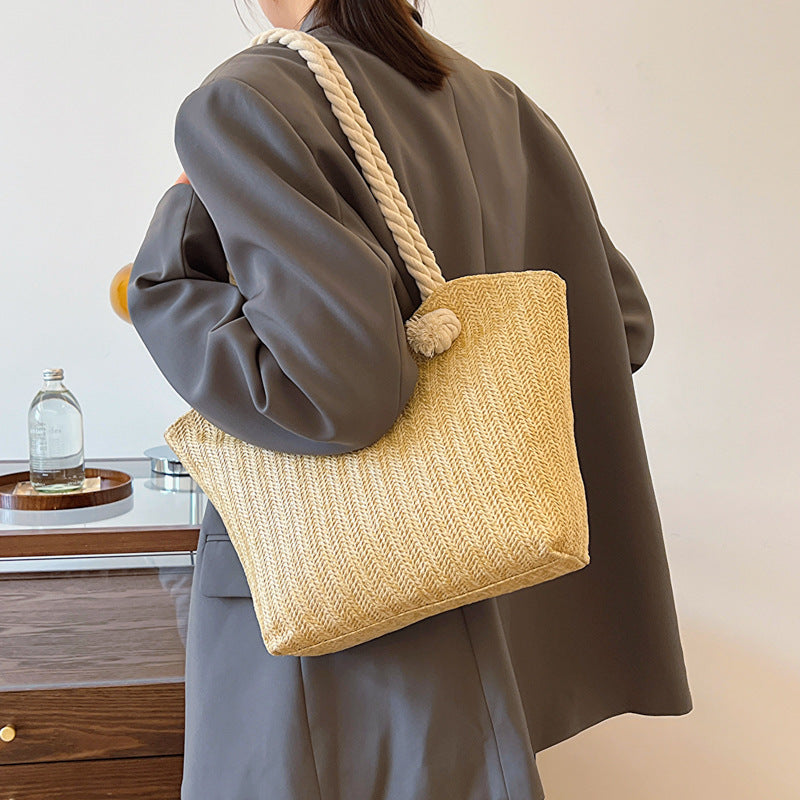 Sac à main en paille de grande capacité pour les femmes