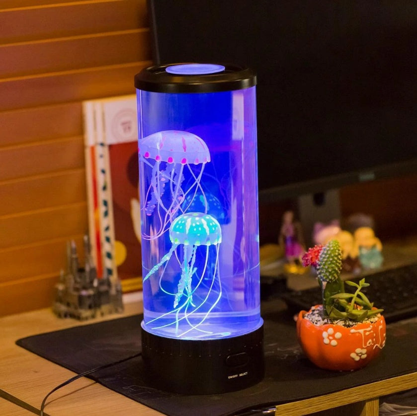 Lampe LED pour aquarium méduse, veilleuse alimentée par USB