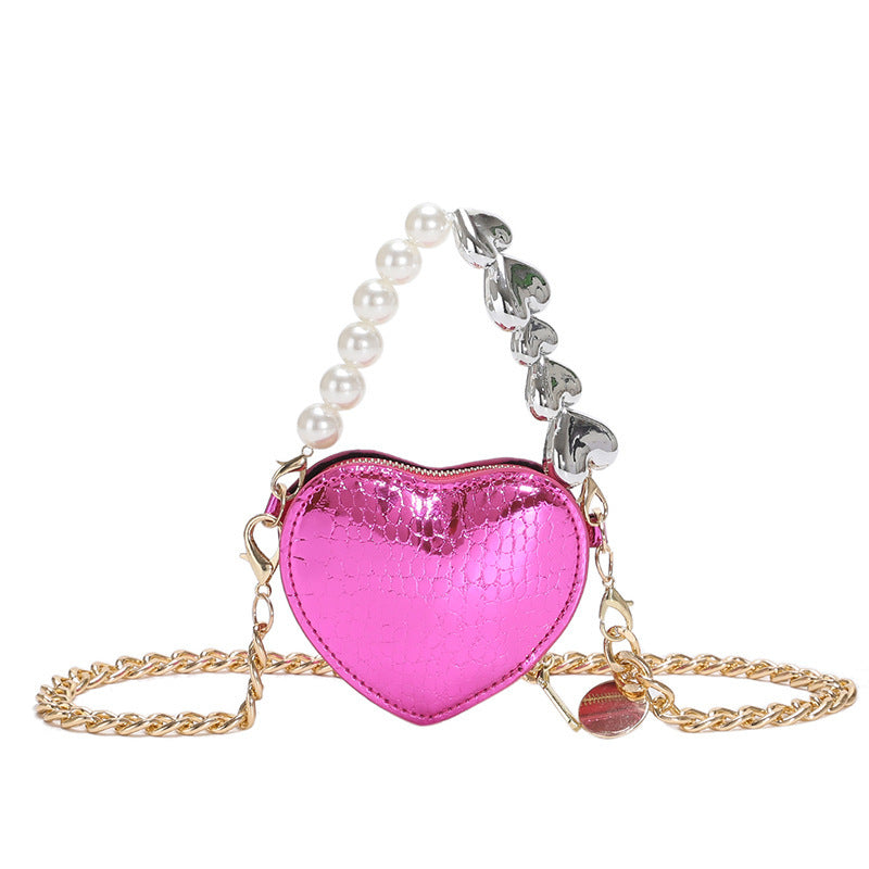 sac femmes Mini-forme à bandoulière perles à main mode mignon