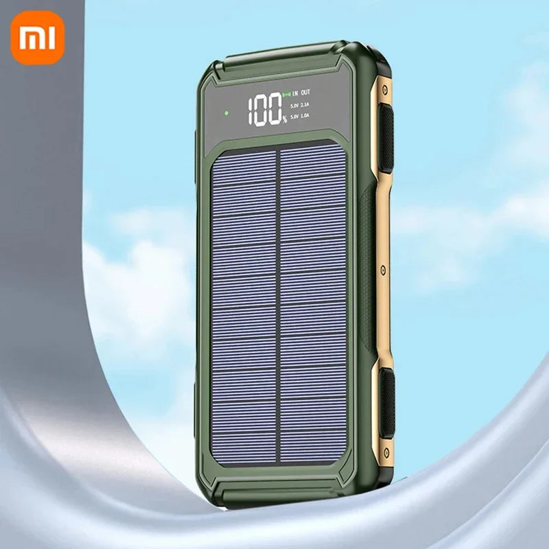Xiaomi Solar Power Bank 200000mAh Large Capacity 4 In 1 Built in Cable Fastcharge Mobile Power Battery LED Light iPhone Samsung