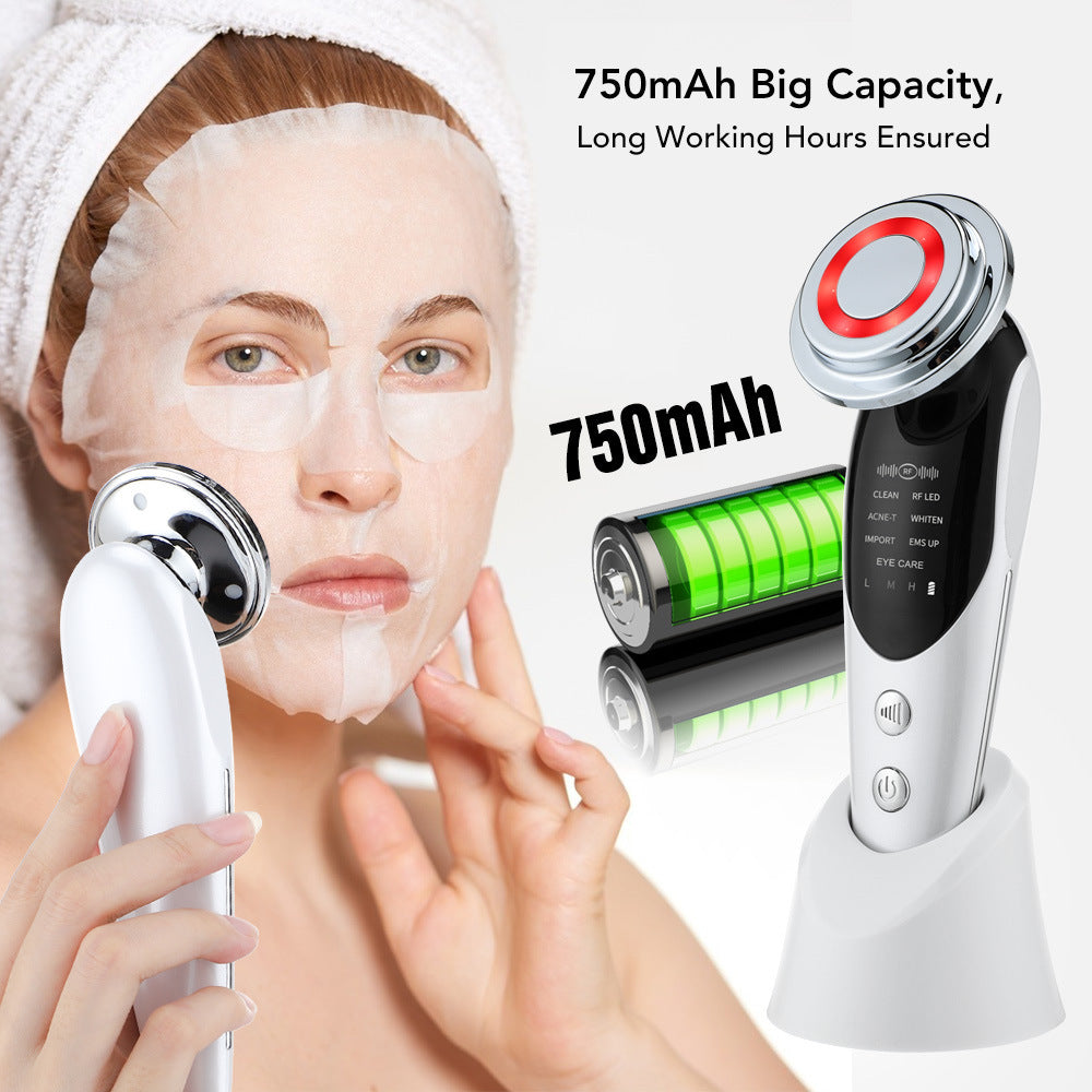 Appareil de massage facial 7 en 1, EMS, micro- purificateur, soins de la peau