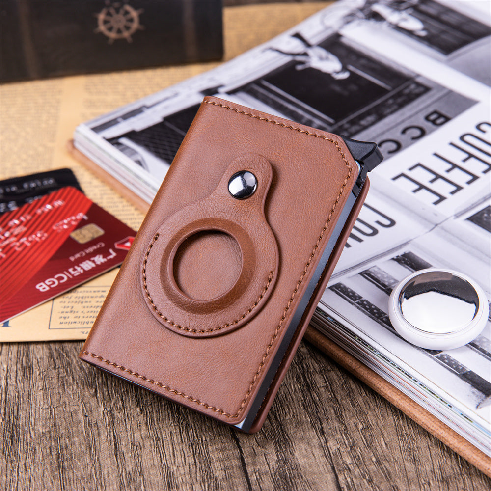 Trou de traqueur de porte-carte antivol pour hommes