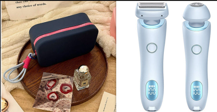 Épilateur 2 en 1 rechargeable par USB pour femmes, rasoir pour le corps
