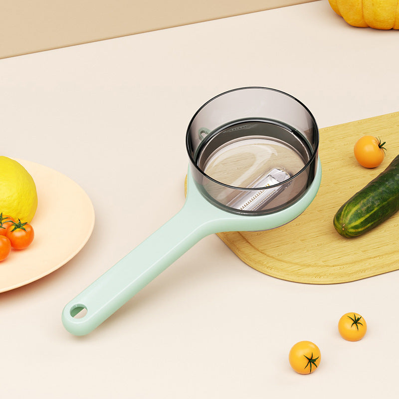 Éplucheur avec seau de rangement, grattoir, couteau à éplucher