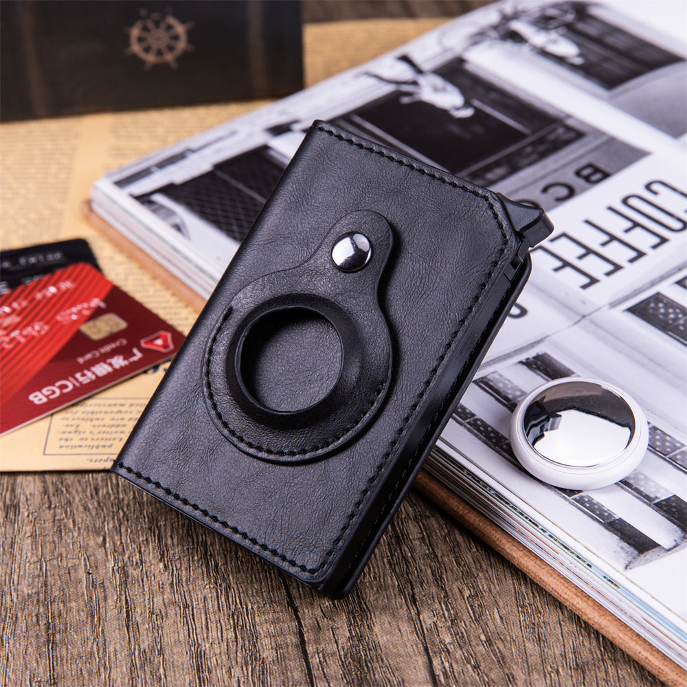 Trou de traqueur de porte-carte antivol pour hommes