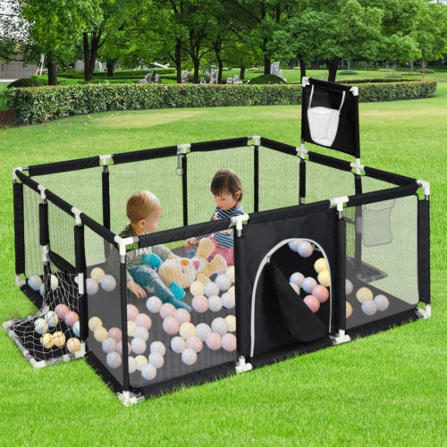 Grand parc pour bébé, parc de jeu d'intérieur, balles, piscine, panier