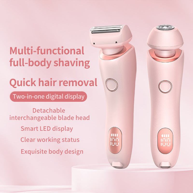 Épilateur 2 en 1 rechargeable par USB pour femmes, rasoir pour le corps