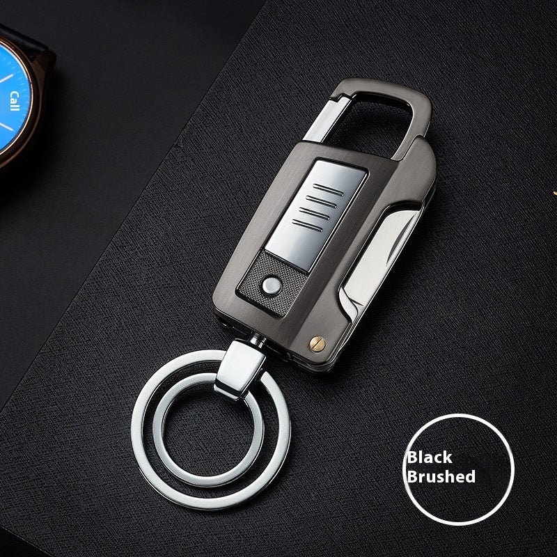 Porte-clés multifonctionnel avec allume-cigare et chargeur USB