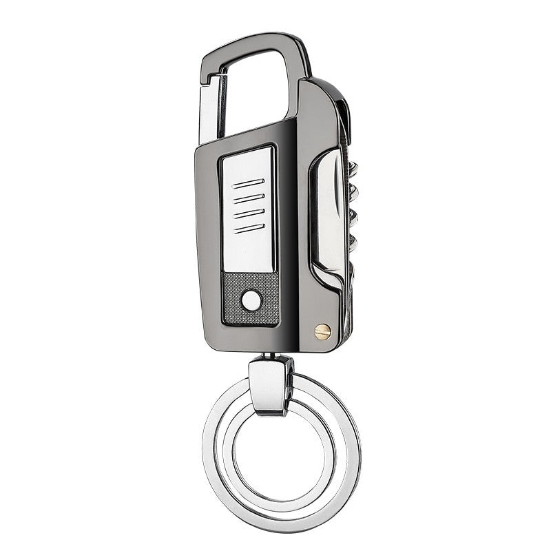 Porte-clés multifonctionnel avec allume-cigare et chargeur USB