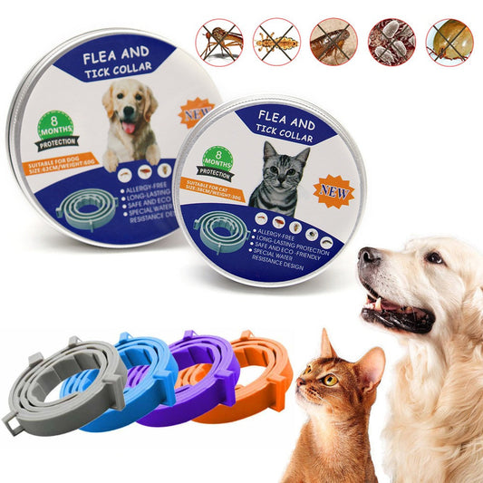 Collier en silicone réglable pour chiens et chats anti-insectes
