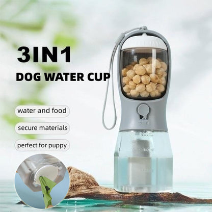 Gobelet à eau pour chien, sac poubelle portable  pour animaux de compagnie