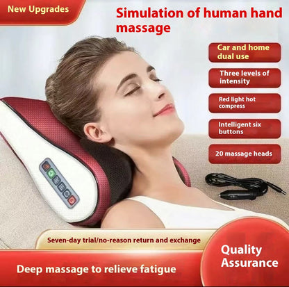 Coussin de massage cervical, masseur de taille multifonctionnel