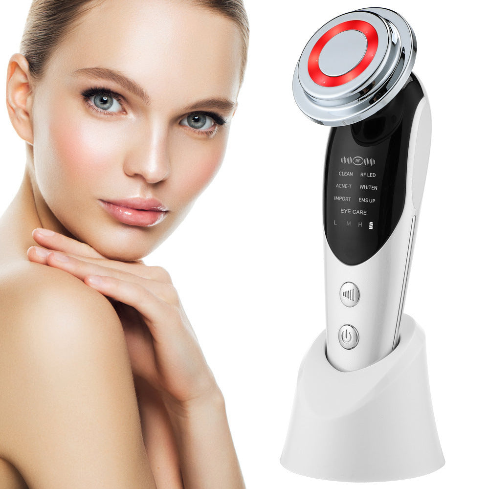 Appareil de massage facial 7 en 1, EMS, micro- purificateur, soins de la peau