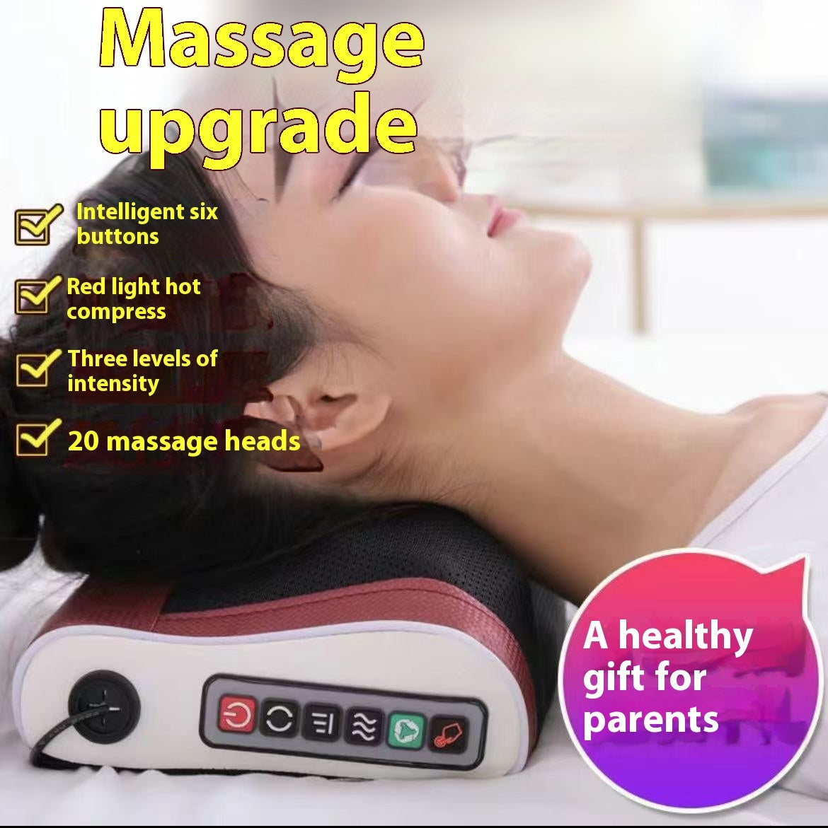Coussin de massage cervical, masseur de taille multifonctionnel