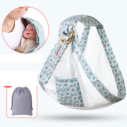 Porte-bébé oblique tenant le bébé devant