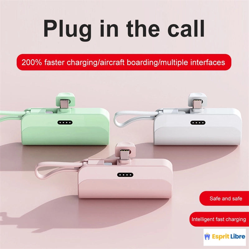 Mini Power Bank 5000 mAh KC Capsule