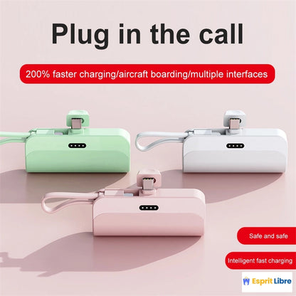 Mini Power Bank 5000 mAh KC Capsule