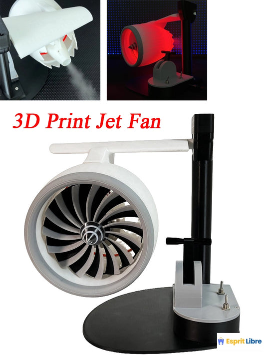 Ventilateur de bureau JetFan 3D avec atomiseur ultrasonique de 50 ml