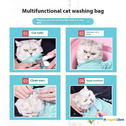 Cat Grooming Bag Cat Miracle Baby Sponge Pet Scissors Nails