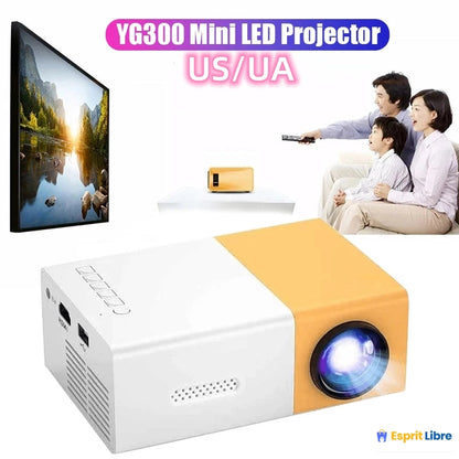 Mini Projecteur YG300 Version Améliorée 1080P HDMI USB