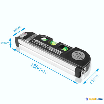 Niveau Laser Multifonction 4 en 1 Ruban à Mesurer Horizontal Vertical Laser Infrarouge