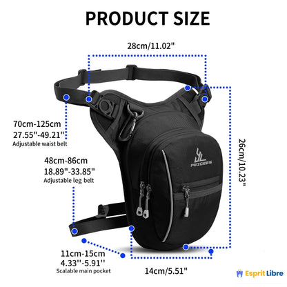 Sac de jambe pour moto étanche en oxford