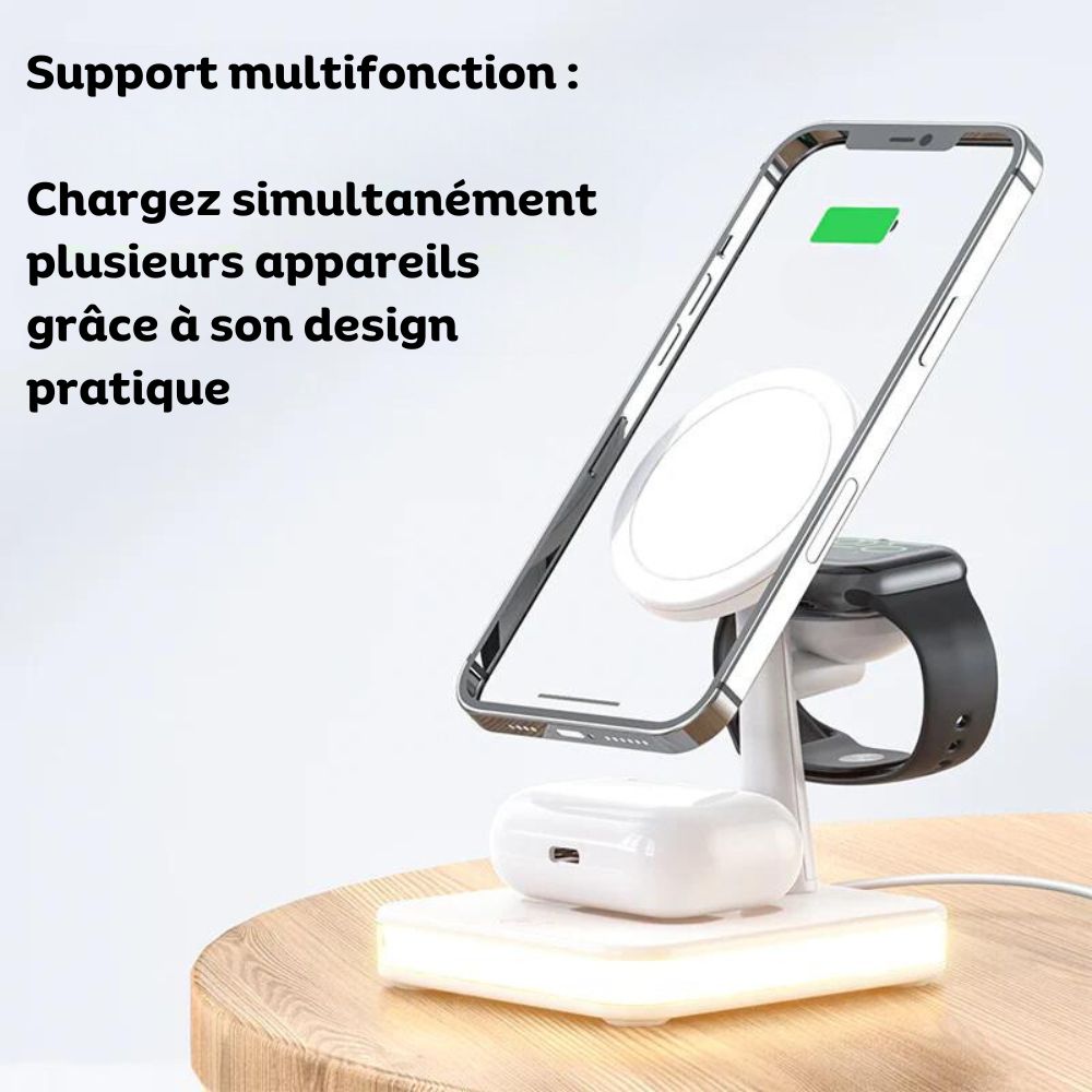 MagDock – Chargeur Sans Fil 3-en-1