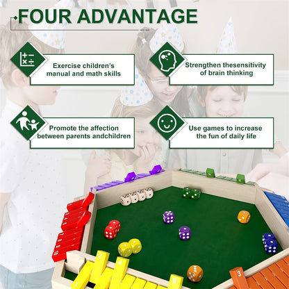 Jeu de dés Shut  6 faces colorées, jeu de mathématiques éducatif