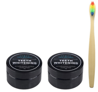 Poudre de blanchiment des dents au charbon de coco activé Hygiène bucco-dentaire