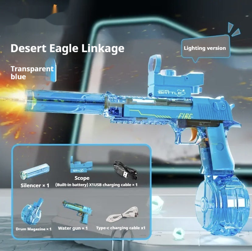 Pistolet à eau électrique avec effet de flamme