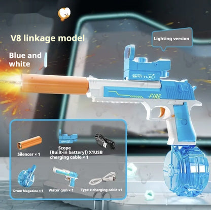 Pistolet à eau électrique avec effet de flamme
