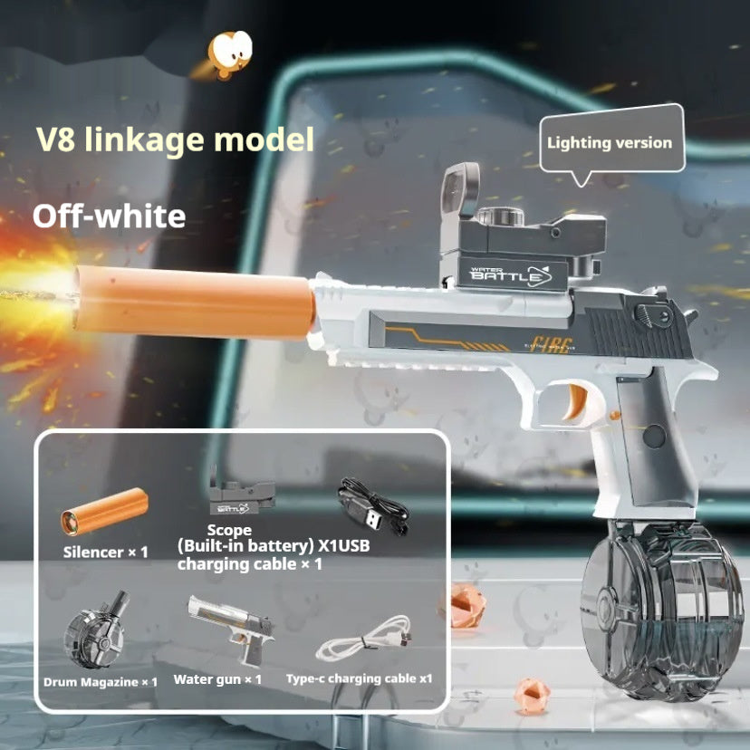 Pistolet à eau électrique avec effet de flamme