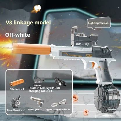 Pistolet à eau électrique avec effet de flamme