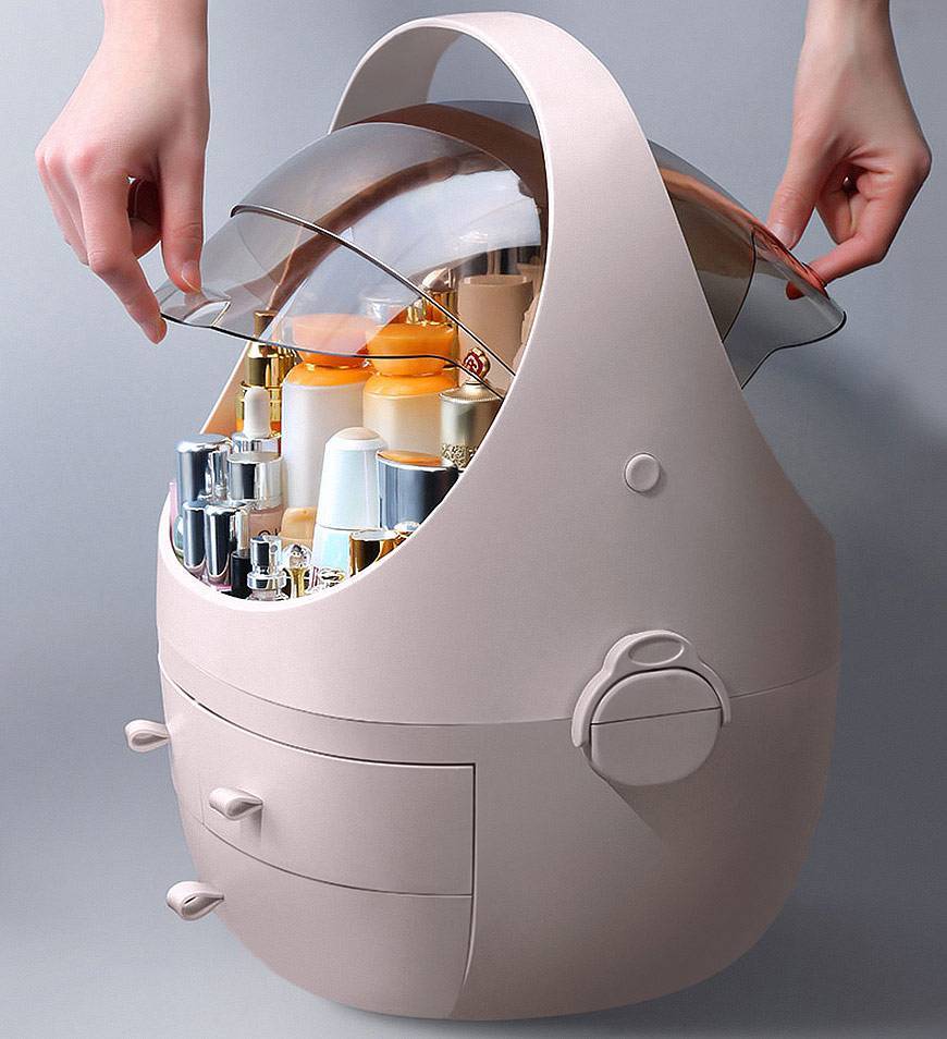 Rangement cosmétique étanche à l'eau et à la poussière
