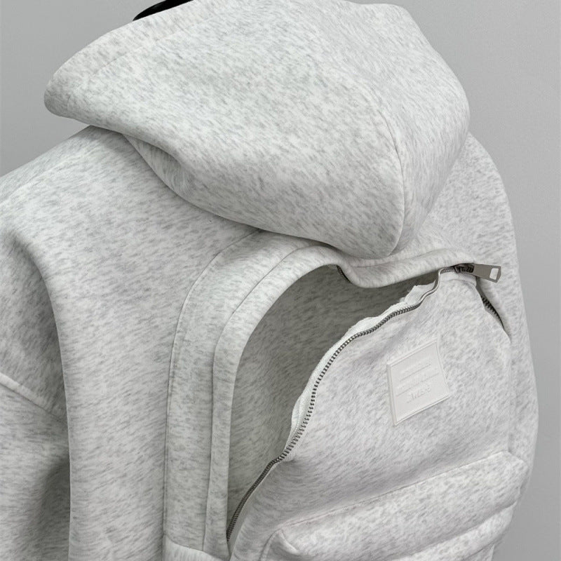 Sac d'école à dos pour homme, manteau fleuri gris