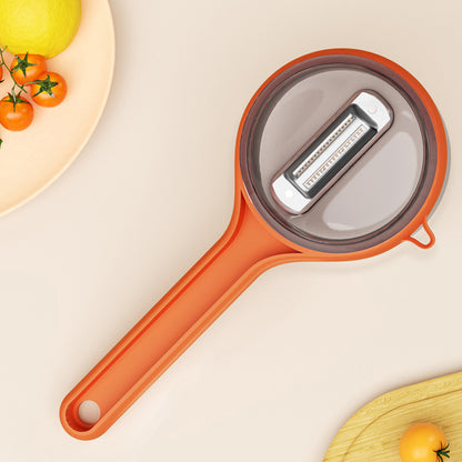 Éplucheur avec seau de rangement, grattoir, couteau à éplucher
