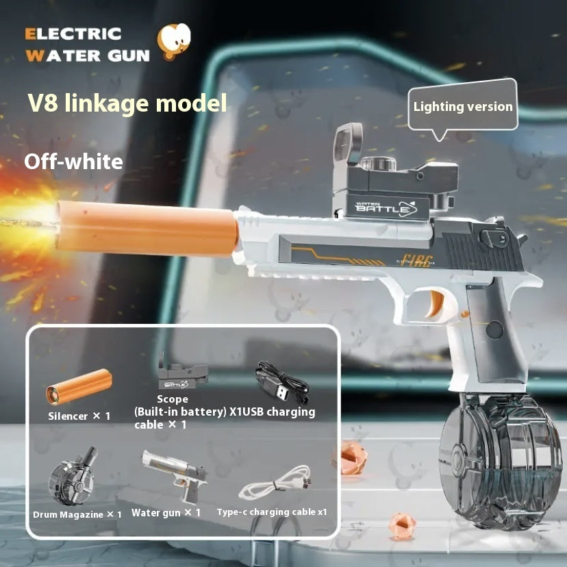 Pistolet à eau électrique avec effet de flamme